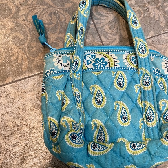 Vera Bradley | vintage turquoise paisley patterned bag - Picture 2 of 7
